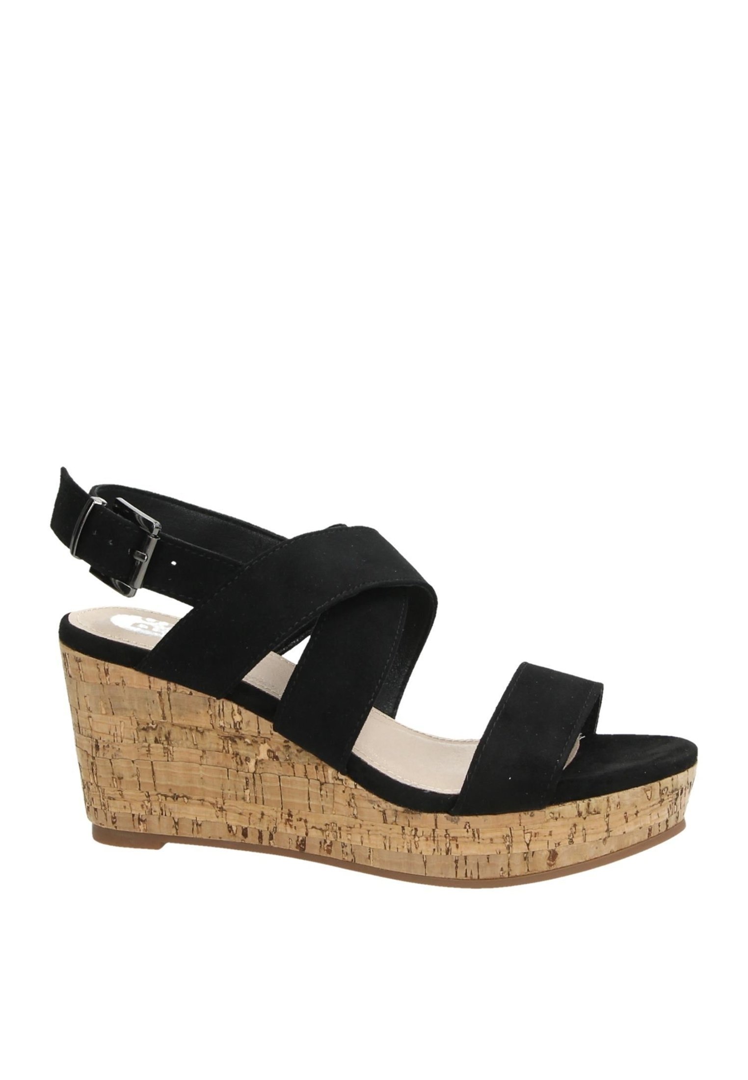 PS POELMAN Sandalen met sleehak - zwart/Zwart - Zalando.nl