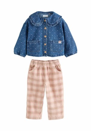 Next, REGULAR FIT CHECK  SET - Broek - mid blue denim