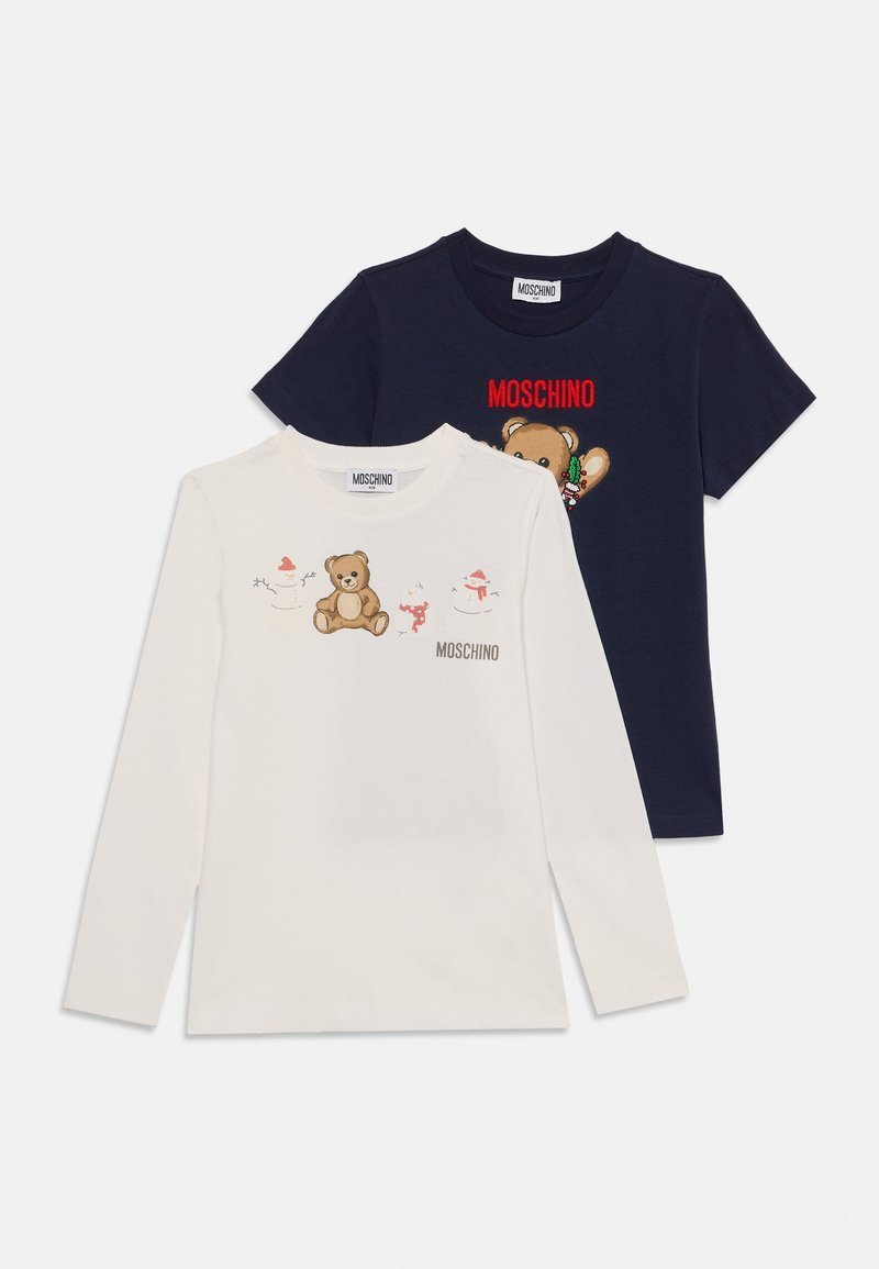 MOSCHINO GIFT UNISEX SET - Pikkade varrukatega topp - cloud/blue navy