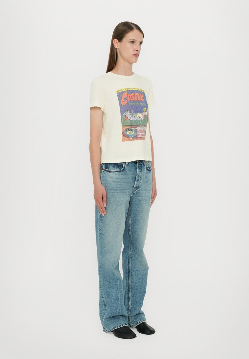 RE/DONE CLASSIC TEE RETROGRADE - T-Shirt print - vintage white