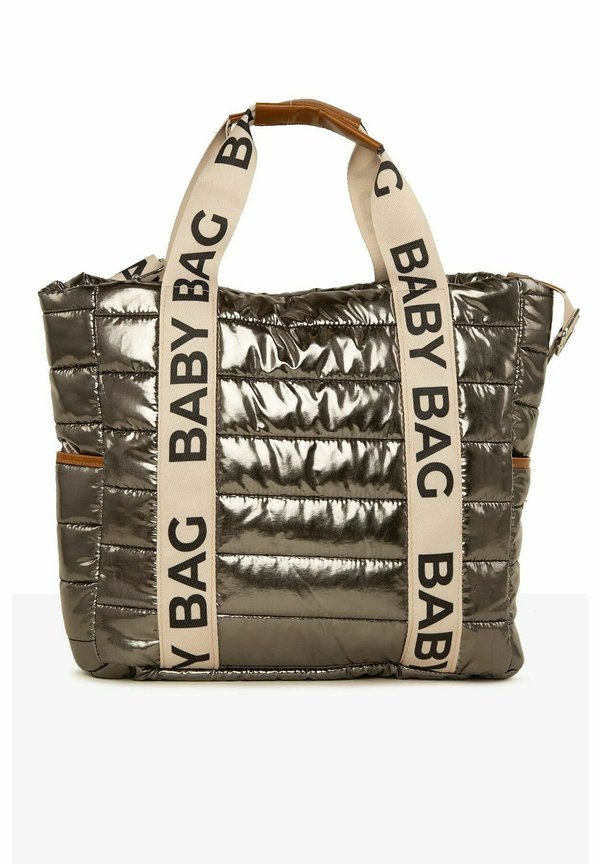 BABY BAG STRAPPED PUFFERED DIAPER BAG - Wickeltasche - grau
