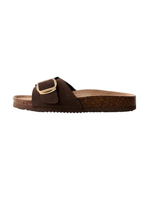 BUCKLED STRAP  - Mules - rust