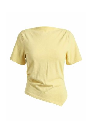 Pieces, T-SHIRT PCSIRENE DRAPE - T-shirt imprimé - french vanilla