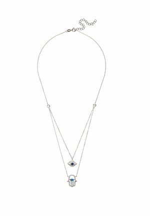 HAMSA HAND AND EVIL EYE LAYERED - Necklace - metal