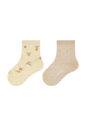2ER-PACK BLUMEN - Socken - hellorange