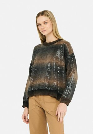 LIU JO WITH SEQUINS - Maglione - dark brown