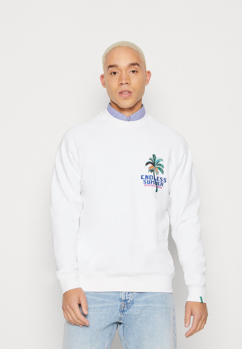 Scotch & Soda FOREVER SUMMER ARTWORK CREWNECK Sweatshirt white/weiß