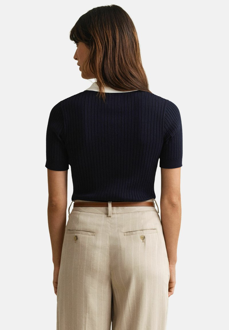 GANT SHORT SLEEVE RUGGER - Polotričko - evening blue
