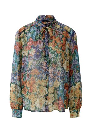 Oui, BLUSE - Button-down blouse - lilac yellow