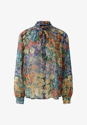 Oui, BLUSE - Button-down blouse - lilac yellow