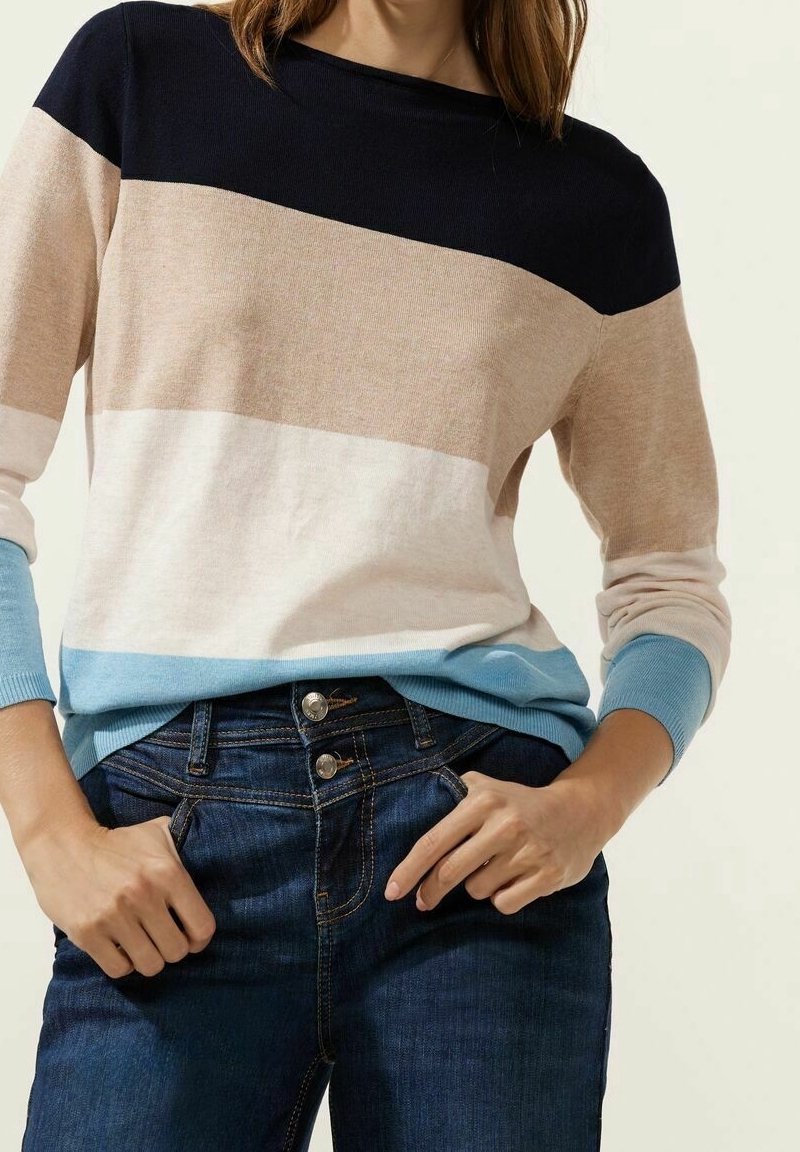 Street One Stickad tröja - dark blue