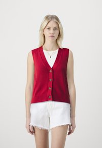 GAP - BUTTON FRONT VEST - Vest - slipper red Väikepilt 1