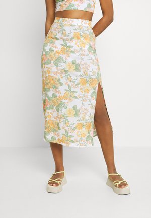 VIVVI SKIRT - Falda larga - white/dusty light