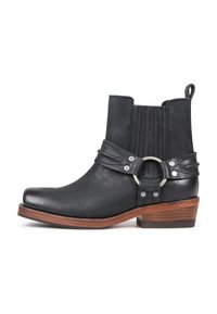 Cowboy/biker ankle boot - black