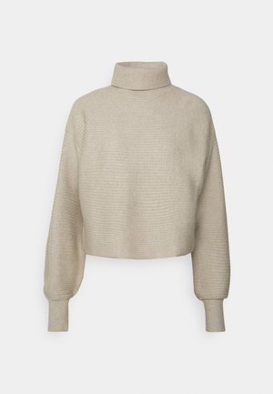 WIDE CROP - Sweatshirt - oatmeal heather