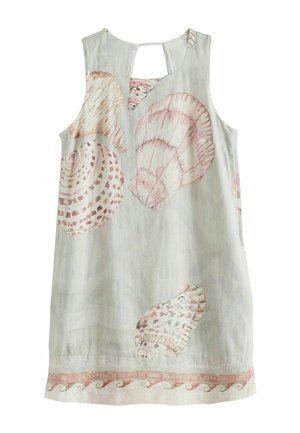 Next, Shift dress - blue ecru shell print national trust x next