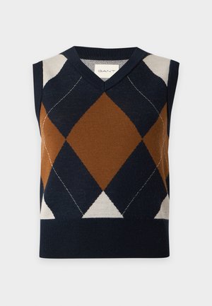 GANT, V NECK - Veste sans manches - evening blue