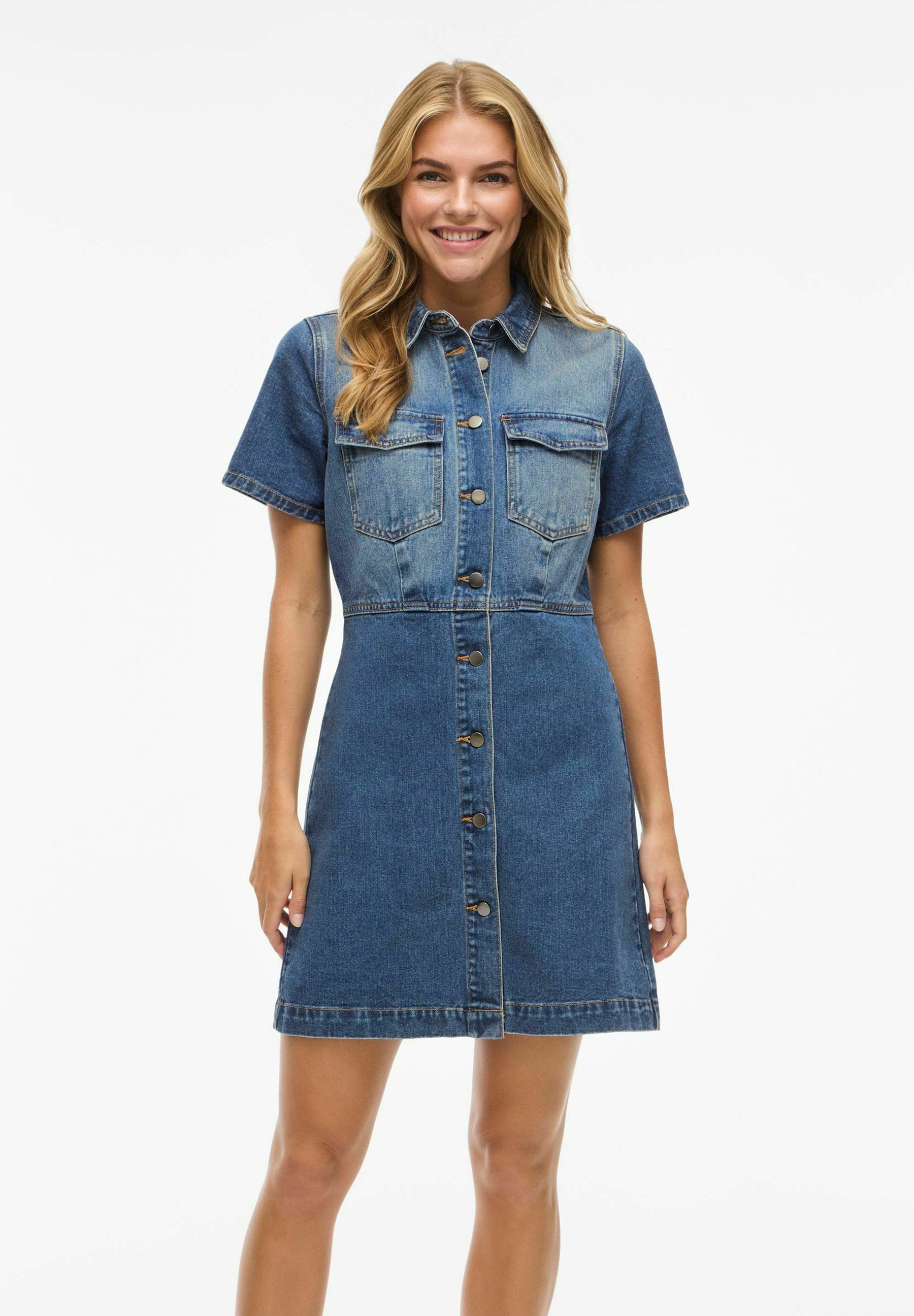 VILA Denim dress - dark medium blue denim/blue denim - Zalando.co.uk VILA Denim dress - dark medium blue denim/blue denim - Zalando.co.uk