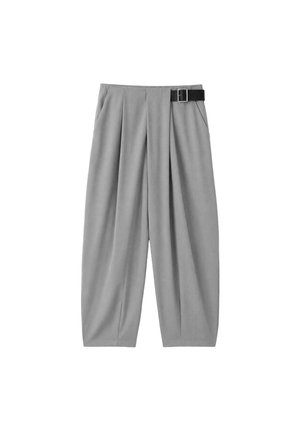 Stradivarius, DARTED SMART TROUSERS WITH BELT - Pantalon classique - light grey