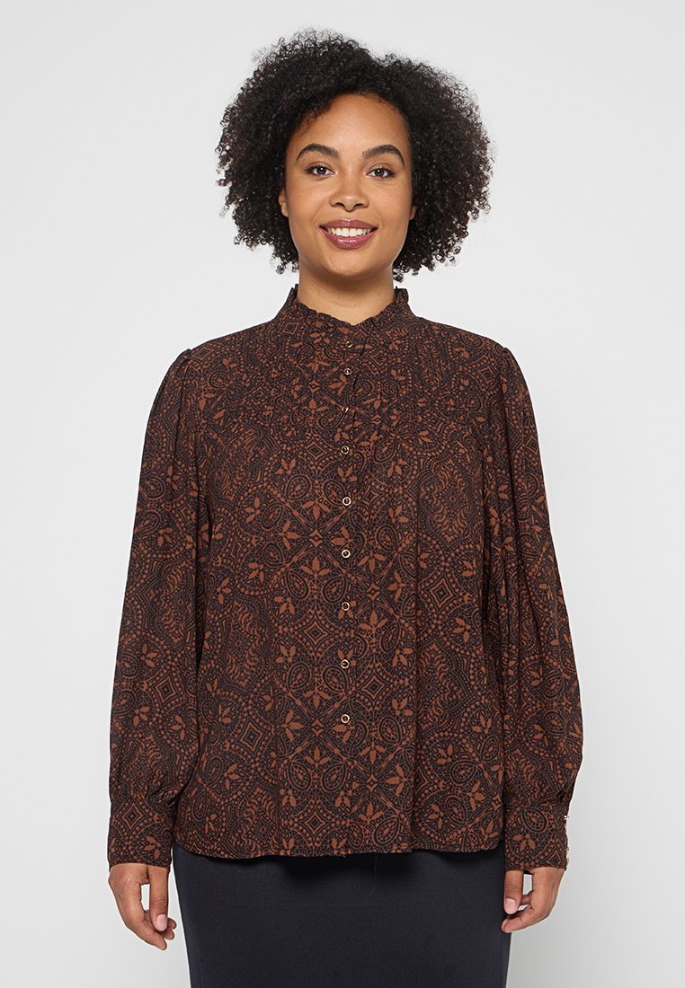 Apricot Overhemdblouse bruin