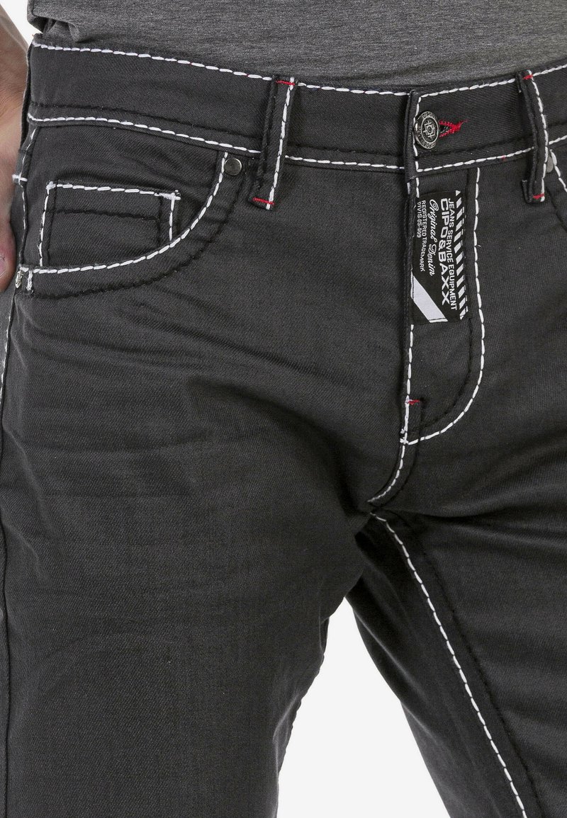 Herren Skinny Fit | Cipo & Baxx Jeans Straight Leg black/schwarz - XR75345 Herren Skinny Fit | Cipo & Baxx Jeans Straight Leg black/schwarz - XR75345