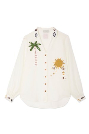 Never Fully Dressed SUNSHINE PALM MILEY - Skjortebluse - cream