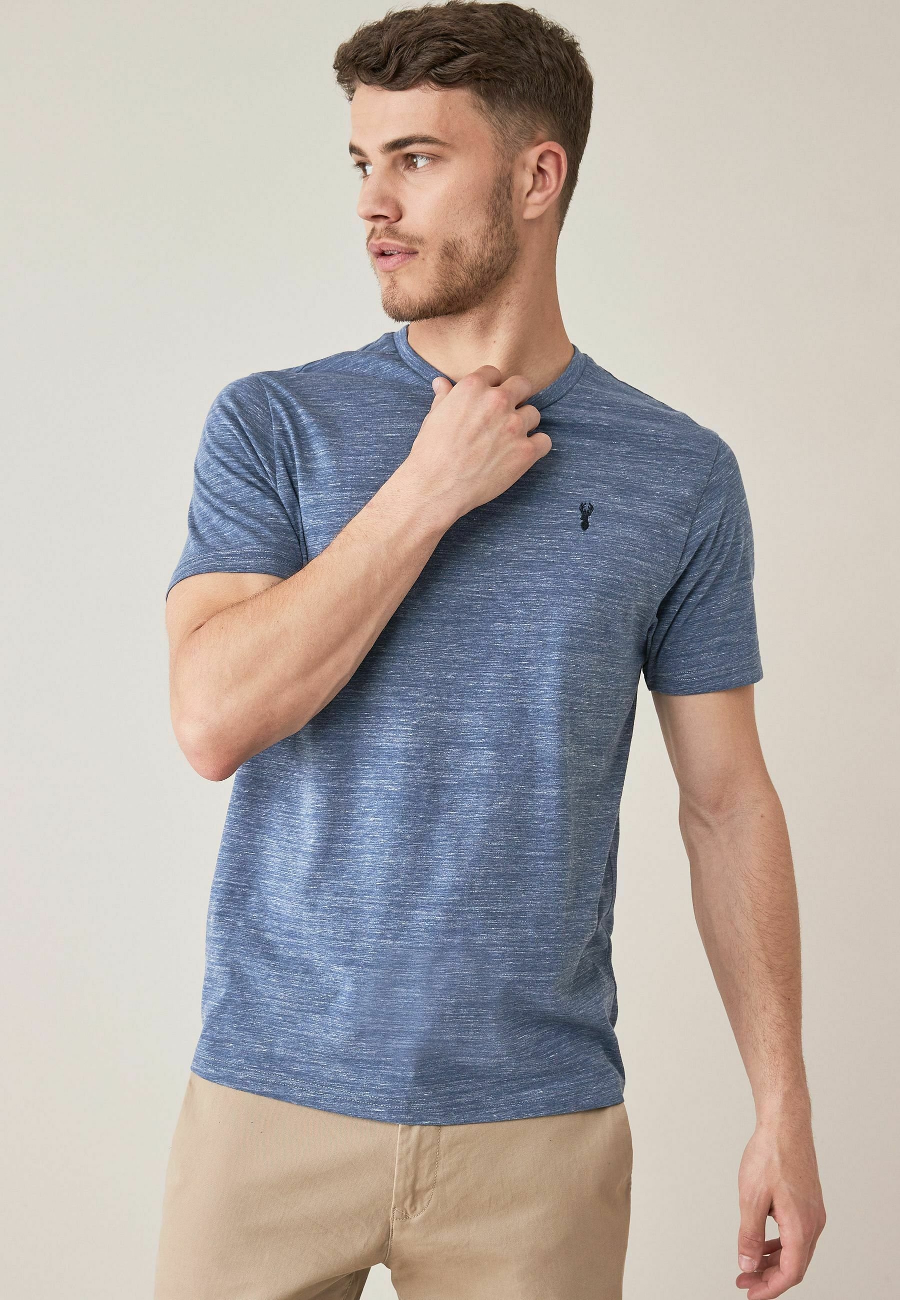 Next STAG - Basic T-shirt - blue marl 