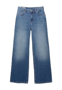 Unselected, dark blue denim