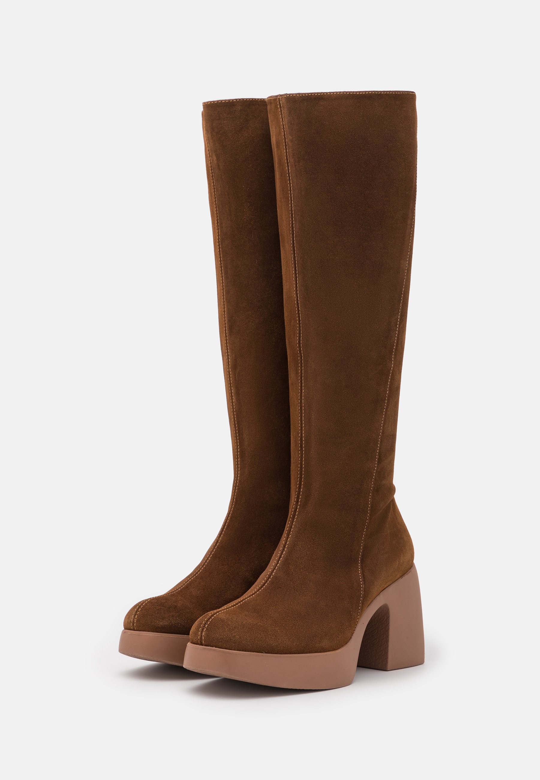 WONDERS Botas con plataforma - cognac/coñac - Zalando.es