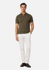 Hackett London SLIM FIT LOGO - Polokošeľa - cargo green