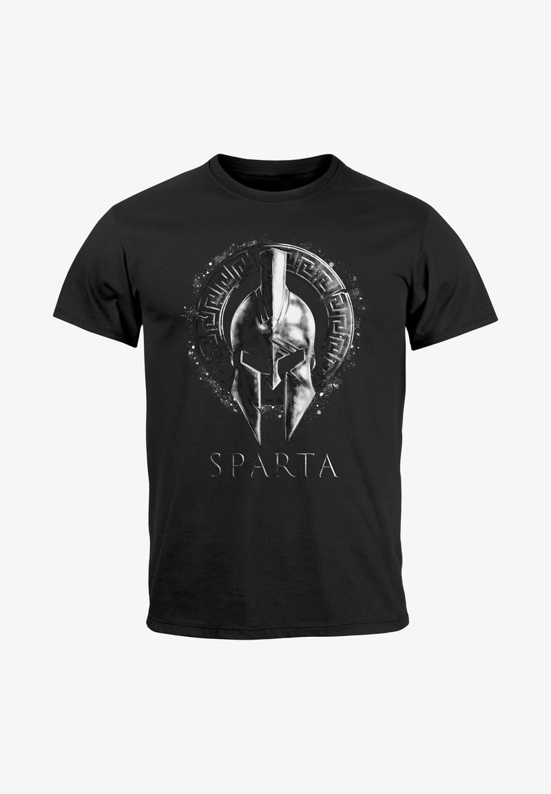 Neverless AUFDRUCK SPARTA HELM KRIEGER WARRIOR P Print T-shirt