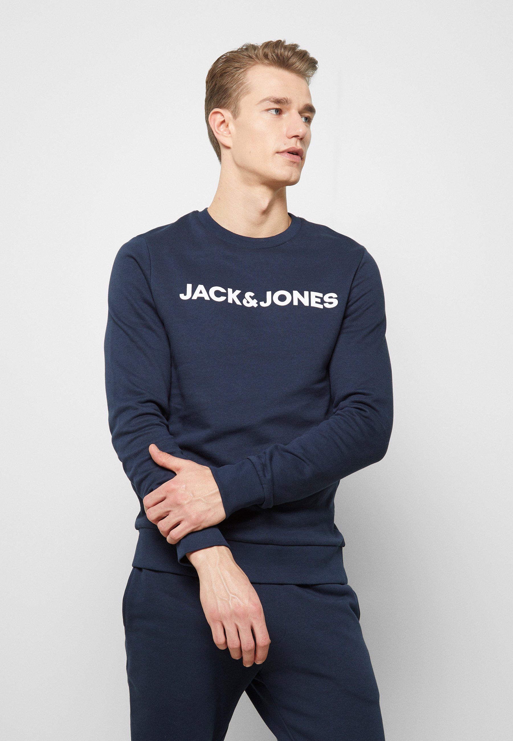 Jack & Jones JACLOUNGE ONECK - Sweatshirt - navy blazer/bleu marine