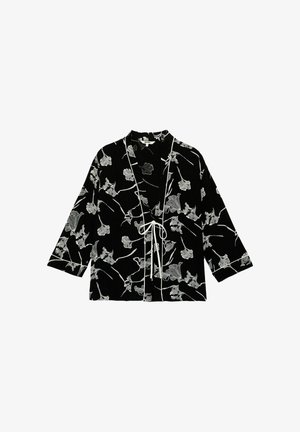 Koton, FLORAL KIMONO - Chaqueta fina - black