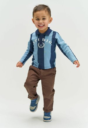The New Siblings, TNSTVIRO L_S POLO - Polo shirt - navy blazer striped
