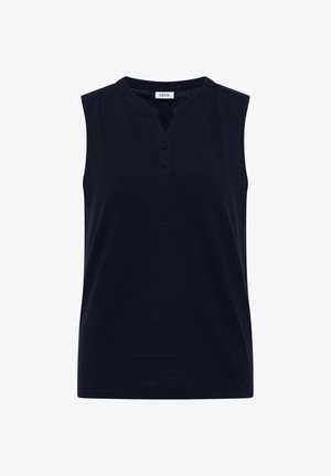 Cecil, TOP MIT SPLIT NECK UND STRUKTURMIX - Blouse - urban dark blue