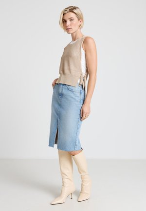 Calliope, TOP TINTA UNITA - Top - beige chiaro