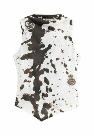 Desigual, PRINTED SLEEVELESS T-SHIRT - Top - white