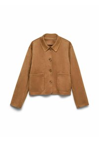 Mākslīgās ādas jaka - tobacco brown