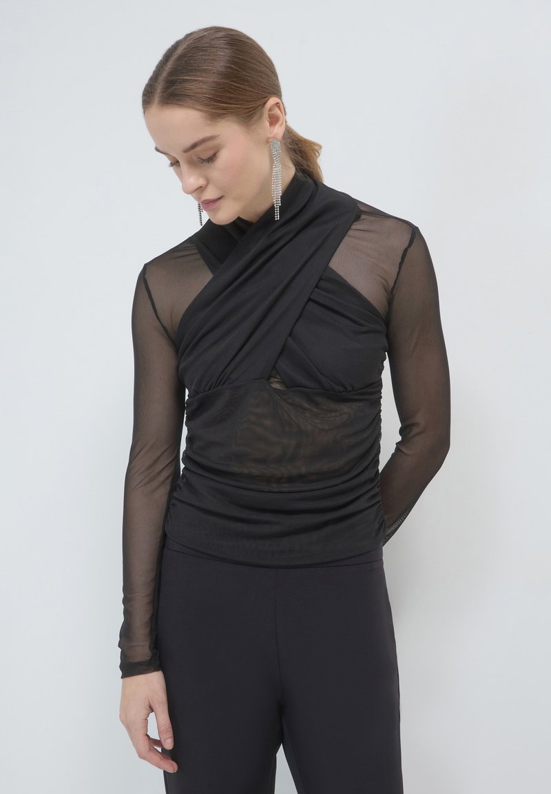 Calliope DRAPÉ - Camicetta - noir