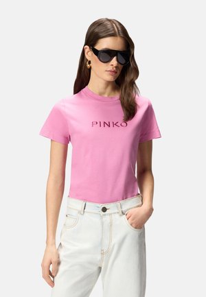 Pinko, T-shirt con stampa - rosa-q