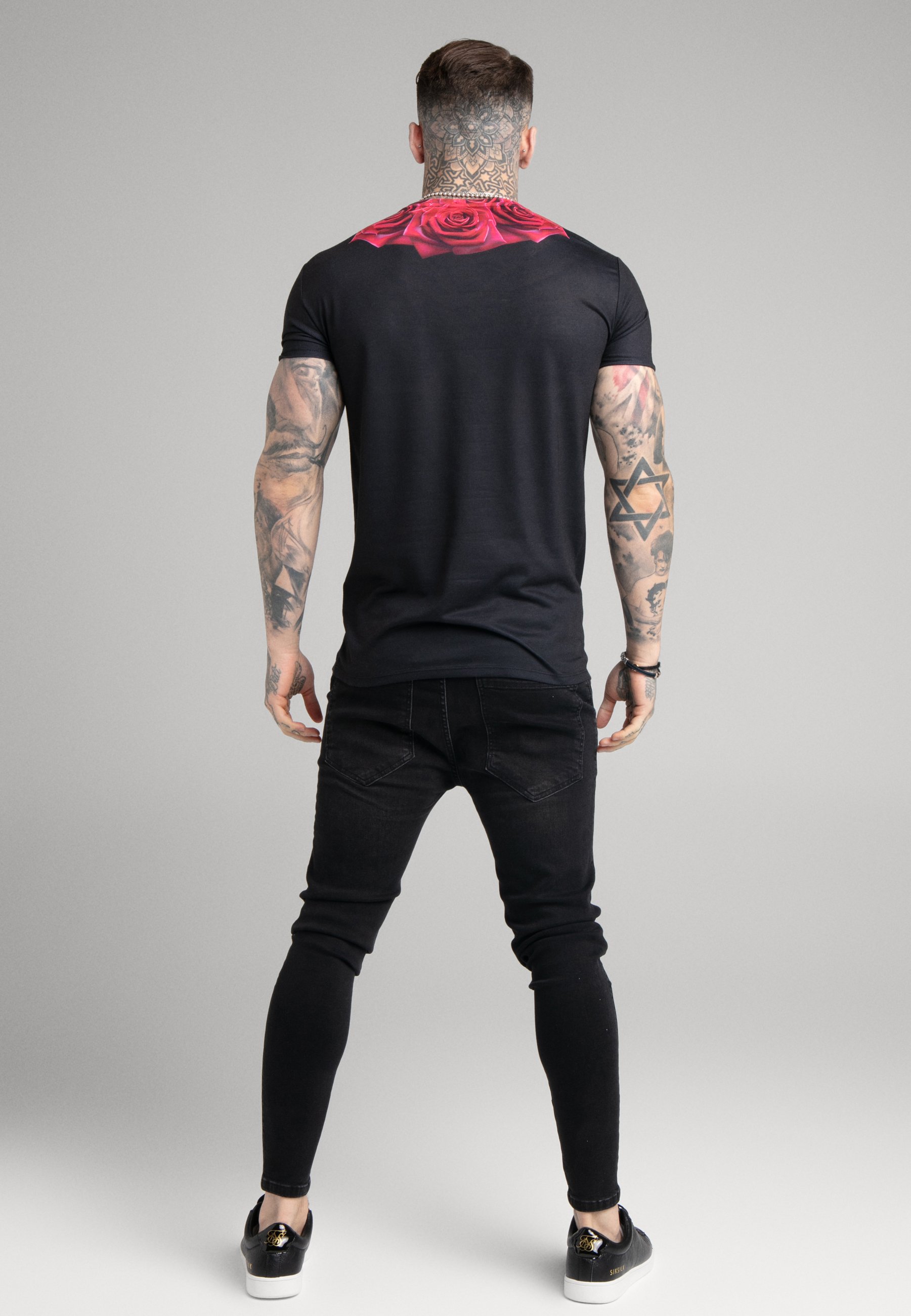 SIKSILK ROSE TEE - Camiseta estampada - black/negro - Zalando.es