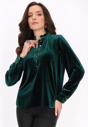 Blouse - black green