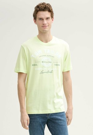 LOGO TEE - Nyomott mintás póló - lime cream green