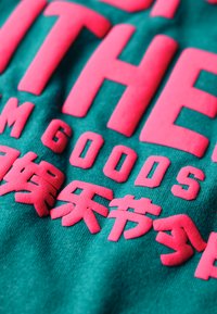 Superdry & Co PUFF - Print T-shirt - ocean green marl