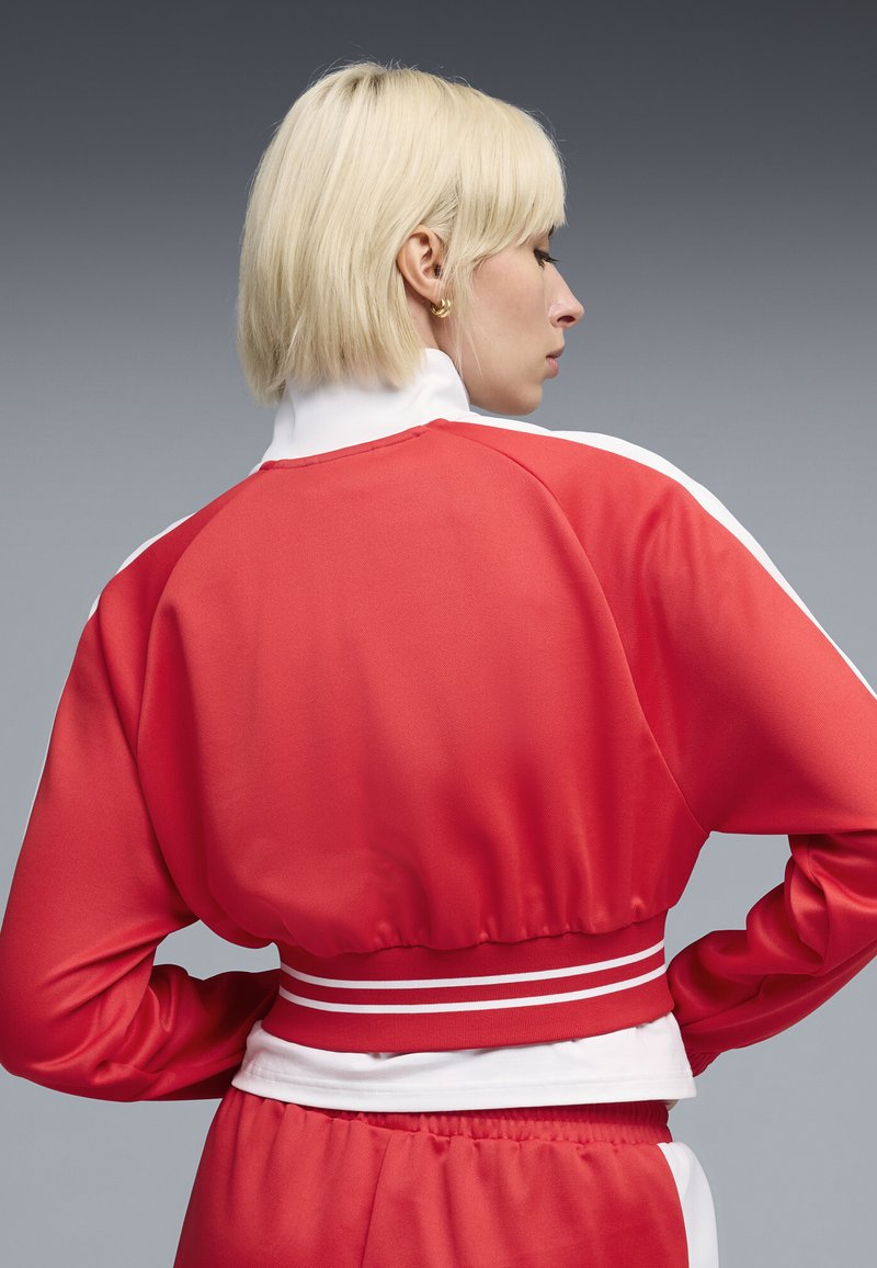 Puma CROPPED - Sportovní bunda - for all time red