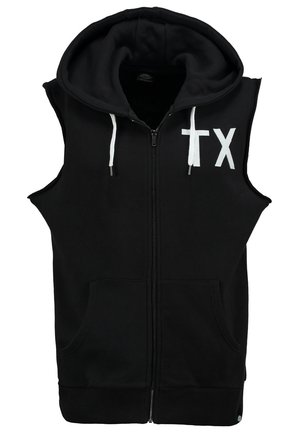 Sweater met rits - black