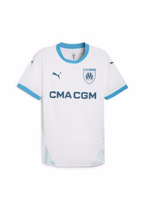 MAISON OM AUTHENTIQUE - T-shirt print - puma white-bleu azur