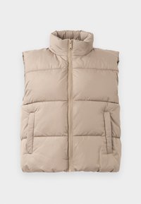PCBEE NEW SHORT PUFFER VEST  - Vesta - silver mink