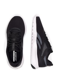 Mustad mustad jalatsid, millel on võrkkattega ülemine osa, valge vaheosa ja hallid aktsendid. Omab kangast paeltes system ja tekstuuriga kannaosa. Kerge konstruktsioon.