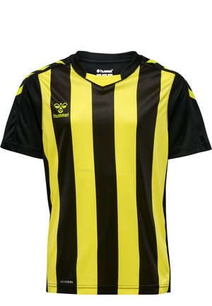CORE  - Print T-shirt - black blazing yellow